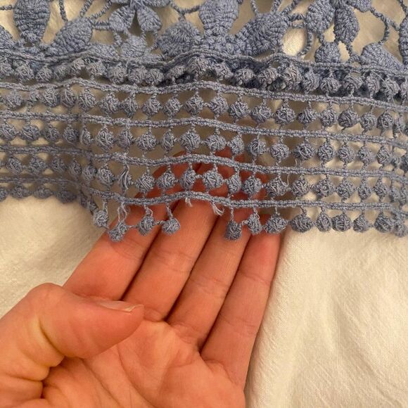 Tobi Light Blue Crochet Boho Sleeveless Maxi Dress - Picture 11 of 12